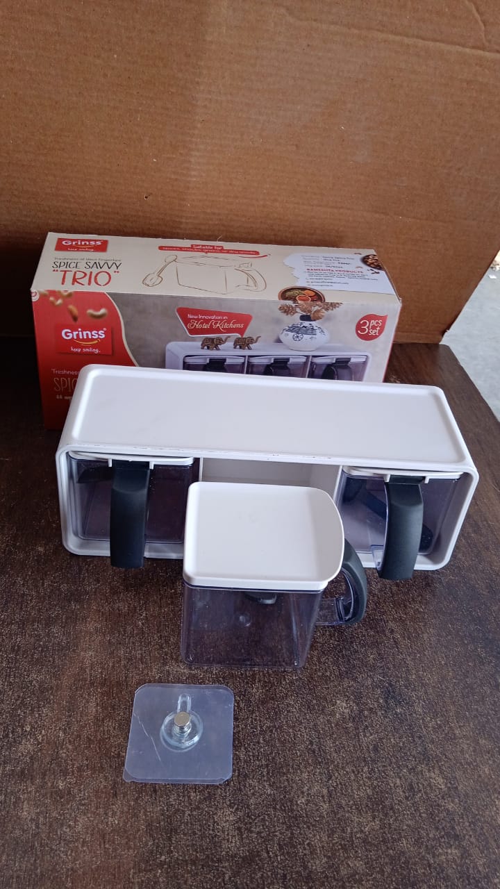 Grinss Modular Spice Storage Box Set (3 Pc) Grinss Modular Spice Storage Box Set (3 Pc)